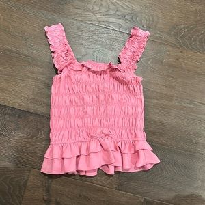 Golden Gray Boutique Pink Ruffled Top